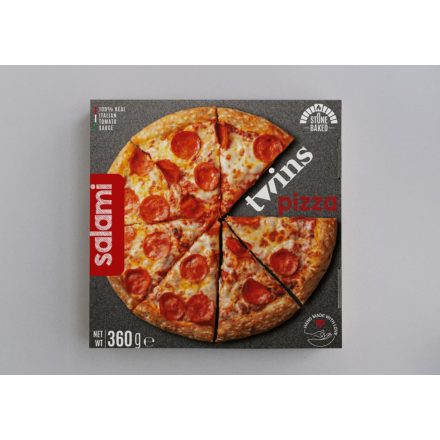 TWINS PIZZA Szalámis 360g, 10db/#
