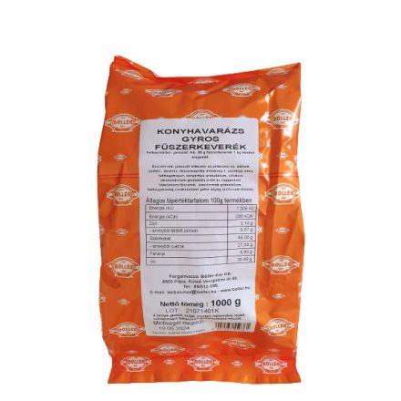 Gyros fűszerkeverék 15x1000g (Böllér Kft)