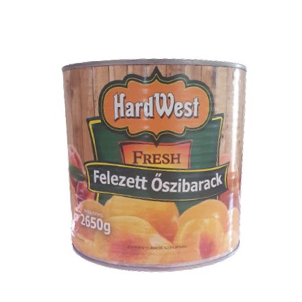 Őszibarack konzerv hámozott, felezett 2550g/1500g 6db/#