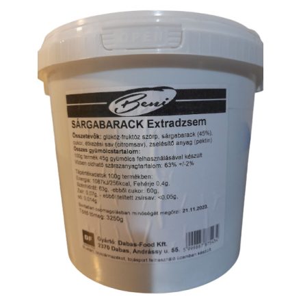 Sárgabarack Extradzsem 3250gr (vödrös)