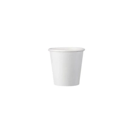 Fehér szimpla falú papírpohár 120ml 4oz 50db/cs (2MEWHCUP04)