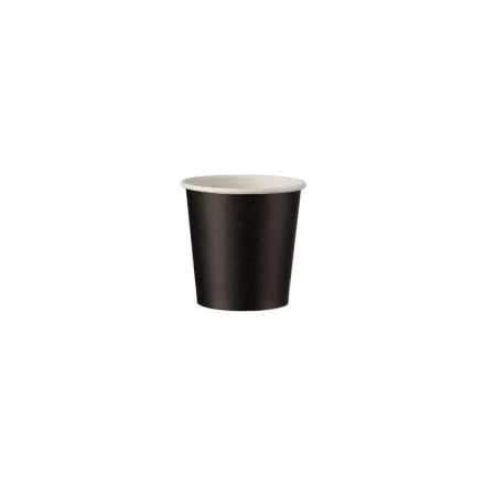 Fekete szimpla falú papírpohár 120ml 4oz 50db/cs (2MEBLCUP04)