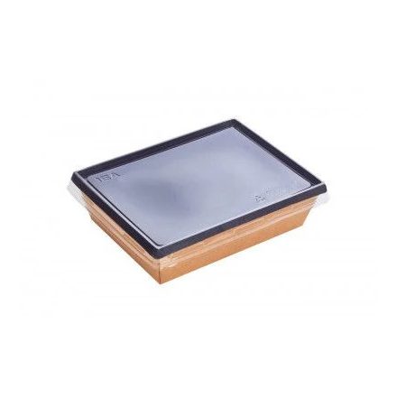 Átlátszó lapos tető Eco-Tray fekete-barna tálhoz 400ml 50db/cs (2MEECOT04LID)