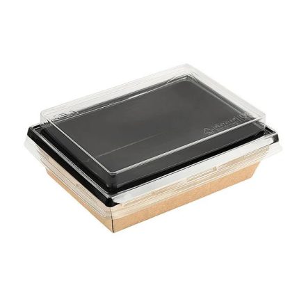 Átlátszó magas tető Eco-Tray fekete tálhoz 800ml 50db/cs (2MEECOT08LID2)